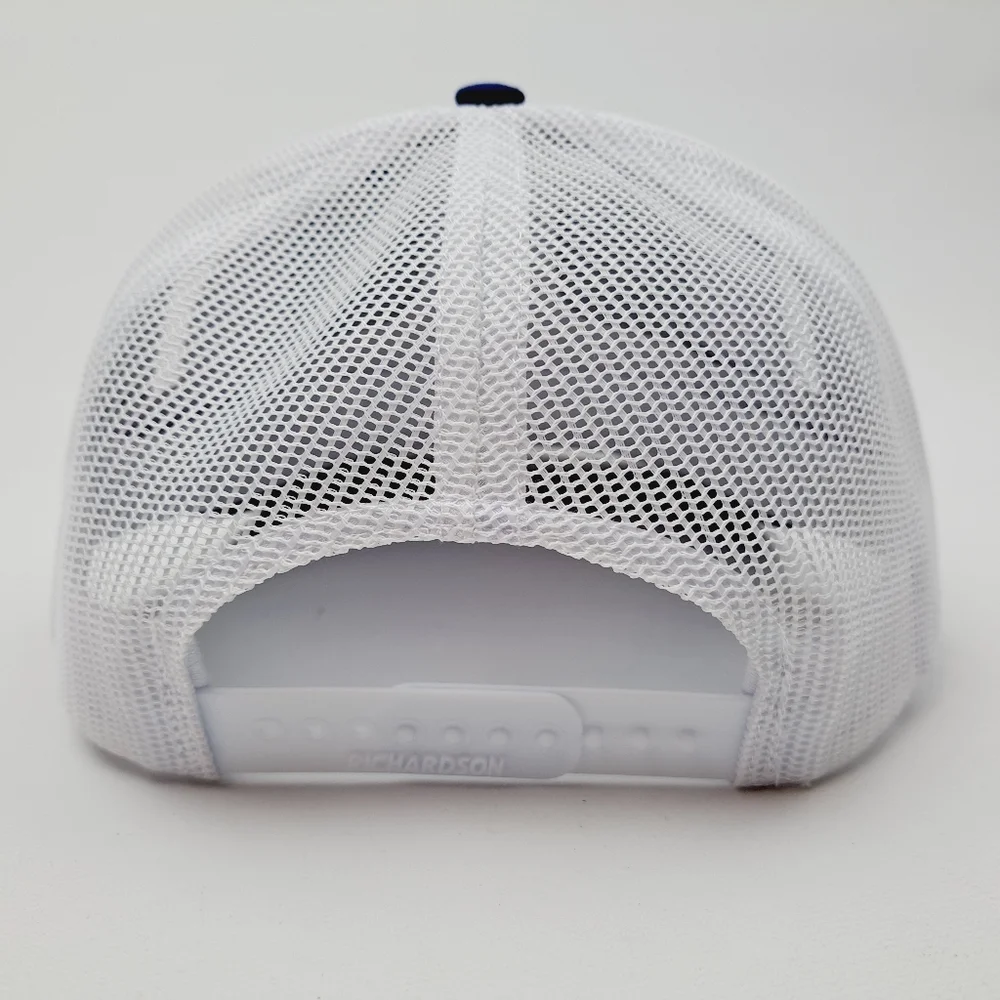 Michelin Man Richardson 112 Trucker Mesh Snapback Cap Hat Blue Embroidered patch